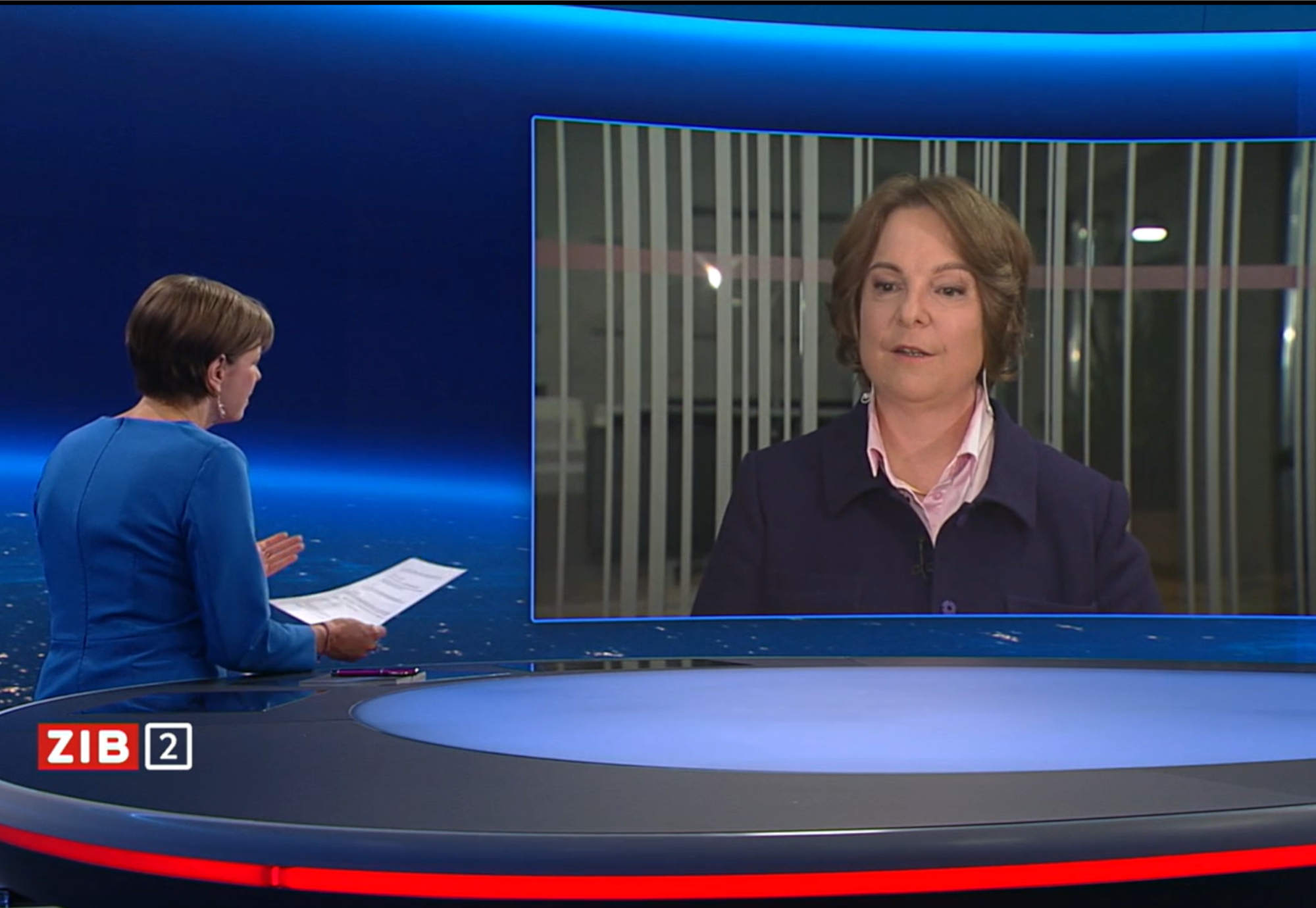 In der ZIB 2 stand die erste evangelisch-lutherische Bischöfin Österreichs, Cornelia Richter, Marie-Claire Zimmermann Rede und Antwort.