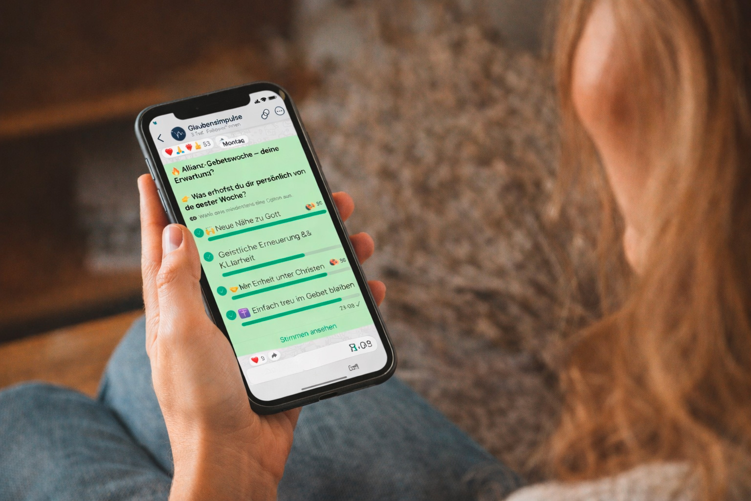 Der christliche Mediendienst IM (Impuls Medien) hat zur Allianz-Gebetswoche eine Umfrage auf WhatsApp durchgeführt. 